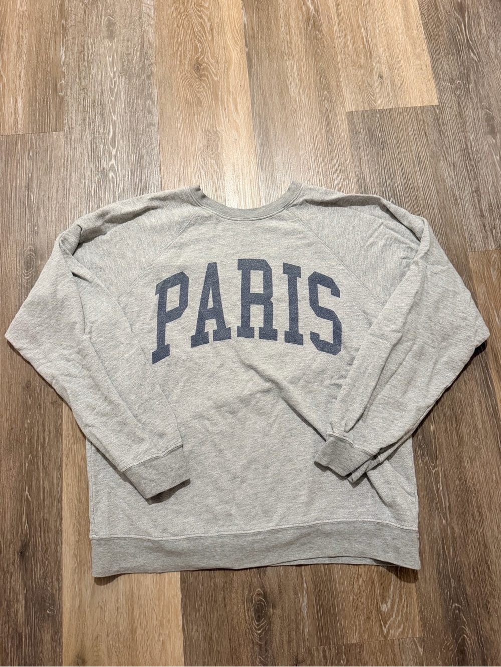 Anthropologie Grey 'Paris' Crewneck Sweater